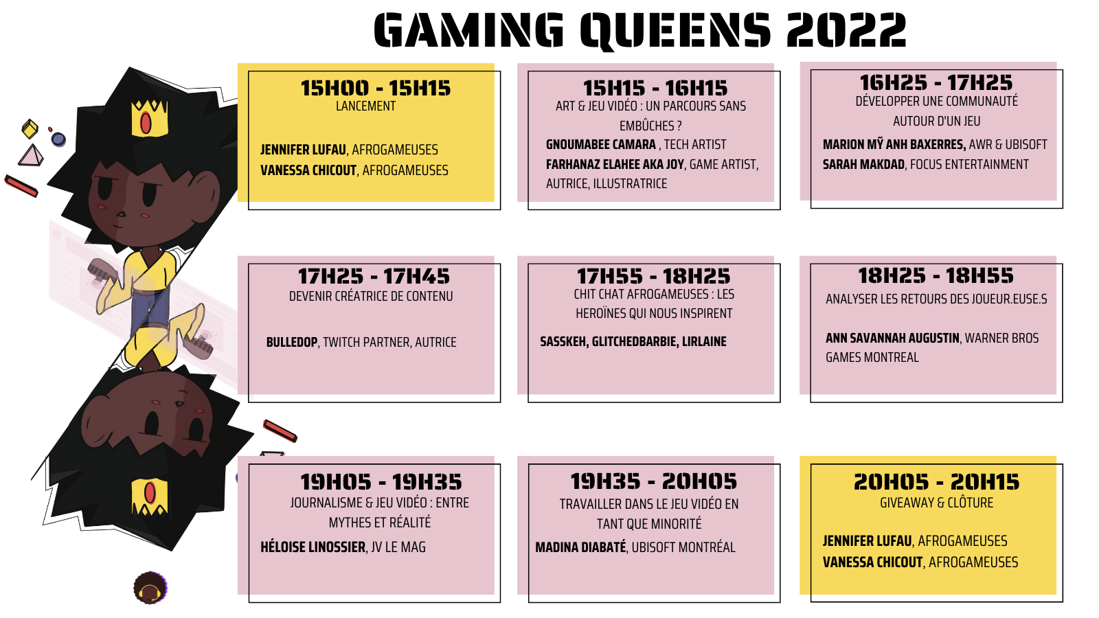 PROGRAMME GAMING QUEENS 2022